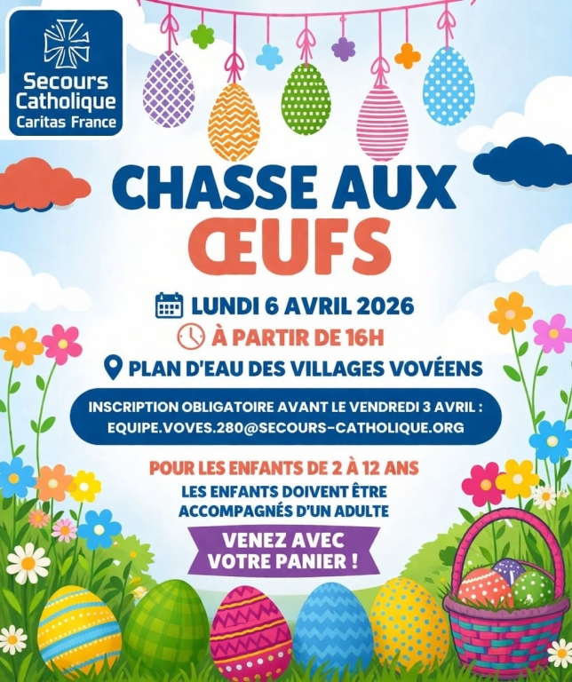Chasse aux oeufs du Secours Catholique