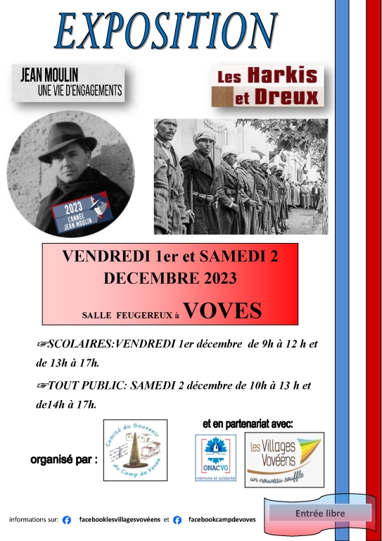 EXPOSITION : JEAN MOULIN, une vie d'engagements et Les Harkis et Dreux