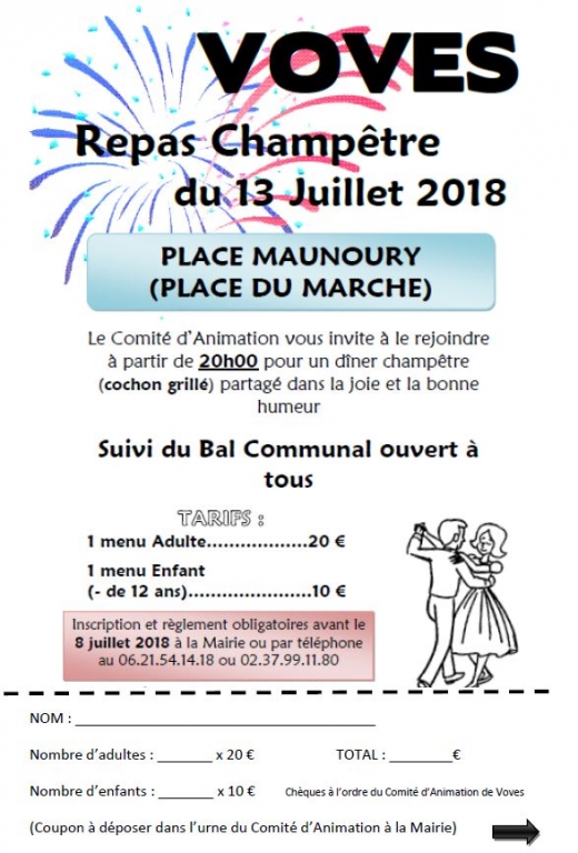 Inscription repas champêtre